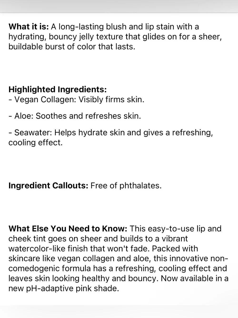 🌹 MILK MAKEUP Cooling Water Jelly Tint Lip + Cheek Blush Stain - Chill